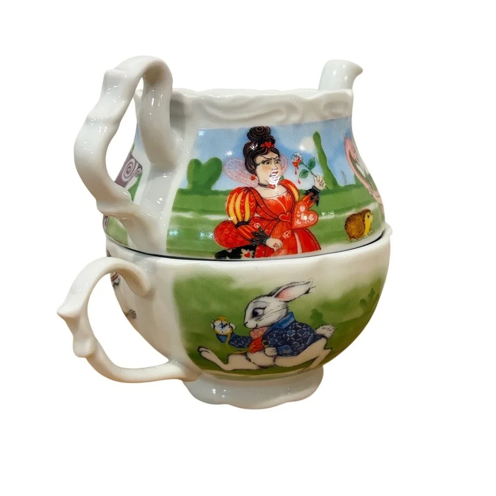 Paul Cardew Alice in Wonderland 150th Anniversary Tea For One Pot and Cup Set